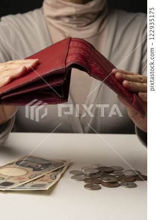 scatter the remaining cash in one's wallet on the table scatter the remaining cash in one's wallet on the table 122935175