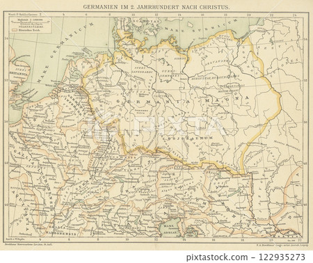 Early 20th Century World Map Germany in the 2nd Century 122935273