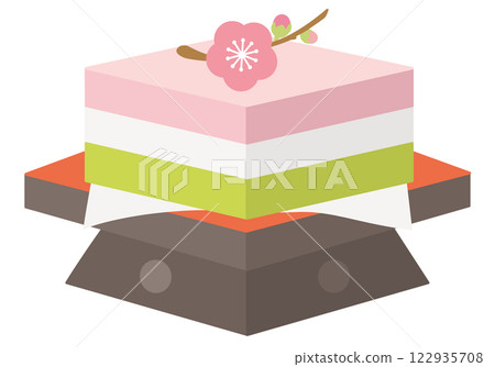 女兒節_鑽石形年糕 女兒節_鑽石形年糕 122935708
