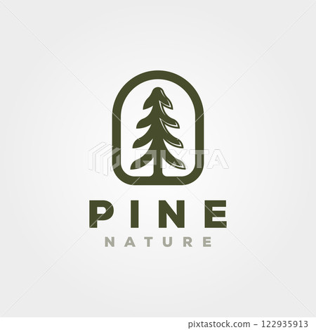 pine tree minimal logo design pine tree minimal logo design 122935913
