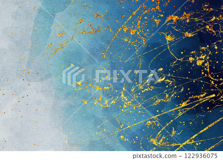 Background material_watercolor texture_navy blue 122936075
