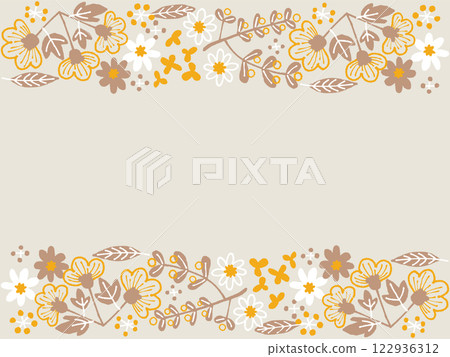 Natural Indian embroidery style plant frame Natural Indian embroidery style plant frame 122936312