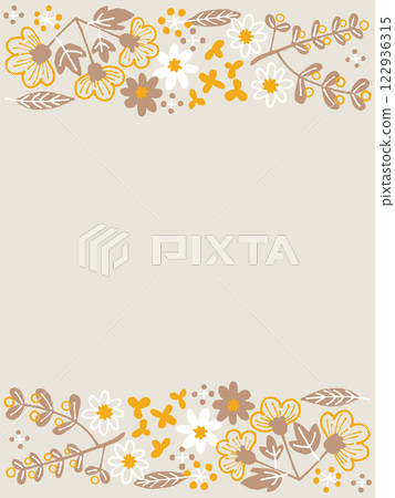 Natural Indian embroidery style plant frame Natural Indian embroidery style plant frame 122936315