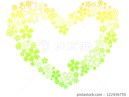 櫻花心形框架材料 122936750