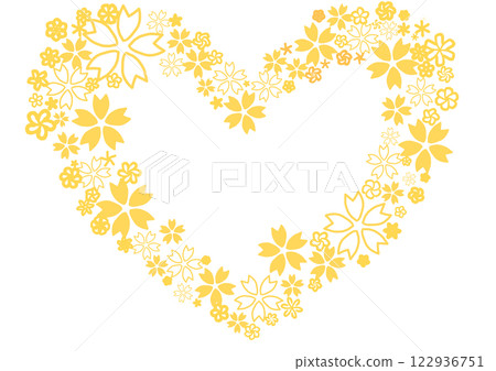 櫻花心形框架材料 122936751