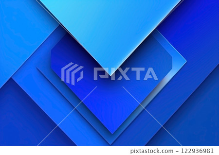 Minimal abstract blue futuristic background. Sci-fi illustration. Ai generated 122936981
