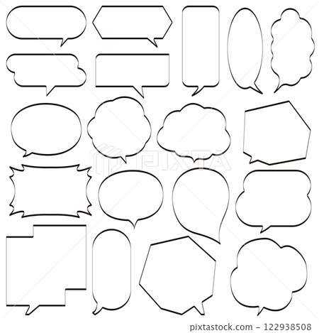 Simple speech bubble comic set 122938508