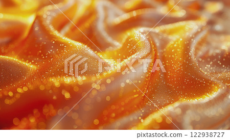 Abstract golden fabric silk background. 122938727