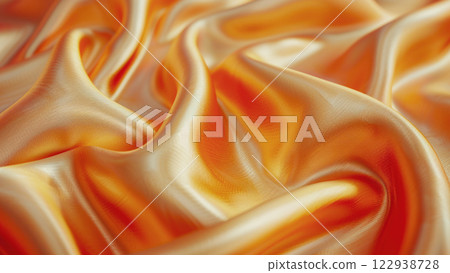 Abstract golden fabric silk background. 122938728