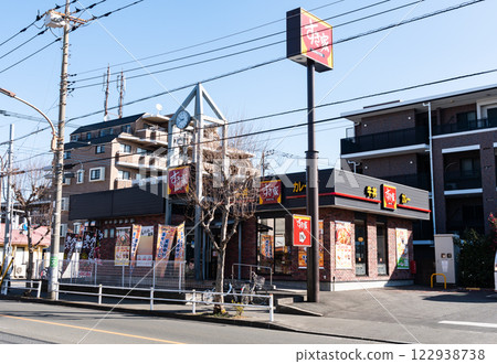 數寄屋三鷹井口店，冬日湛藍天空，東京三鷹井口市 122938738