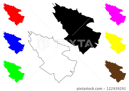 Lagarto city (Federative Republic of Brazil, Sergipe state) map vector illustration, scribble sketch Lagarto map 122939291