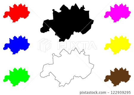 Limeira city (Federative Republic of Brazil, Sao Paulo state) map vector illustration, scribble sketch Limeira map 122939295