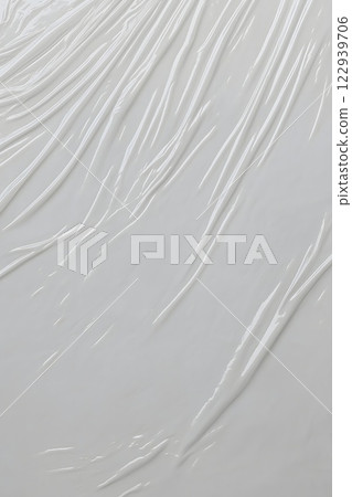 Abstract Black and White Texture with Wrinkled Plastic Wrap 122939706