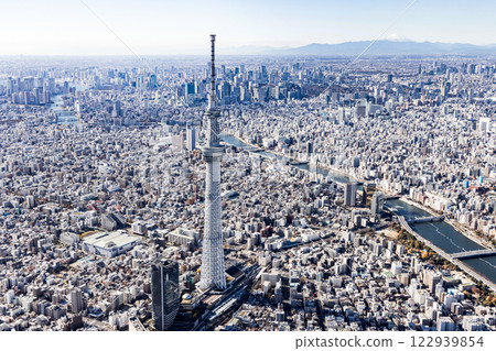 東京航拍無人機攝影東京晴空塔 東京航拍無人機攝影東京晴空塔 122939854