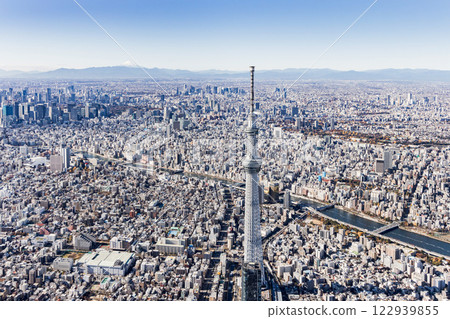 東京航拍無人機攝影東京晴空塔 東京航拍無人機攝影東京晴空塔 122939855