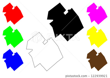 Paragominas city (Federative Republic of Brazil, Para state) map vector illustration, scribble sketch Paragominas map 122939921