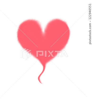 Fluffy heart symbol 122940551
