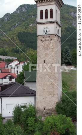 Aerial Travnik Clock Tower Aerial Travnik Clock Tower 122940934