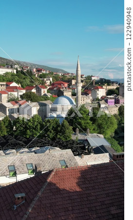 Aerial Mosque in Mostar Aerial Mosque in Mostar 122940948