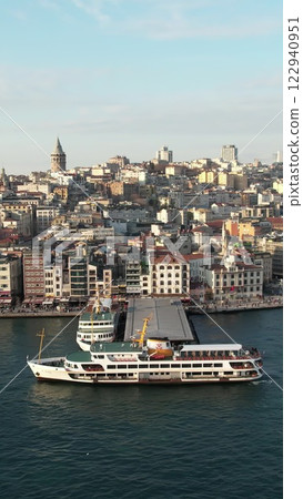 Aerial View Istanbul Ferry 122940951