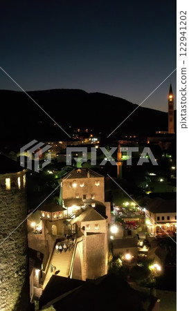 Floodlit Bosnia Building Floodlit Bosnia Building 122941202