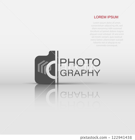 Camera device sign icon in flat style. Photography vector illustration on white isolated background. Cam equipment business concept. Camera device sign icon in flat style. Photography vector illustration on white isolated background. Cam equipment business concept. 122941438