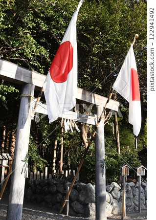 高向神社和日本國旗 高向神社和日本國旗 122941492