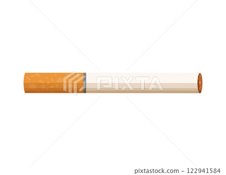 Cigarette icon in flat style. Smoking vector illustration on isolated background. Tobacco sign business concept. 122941584