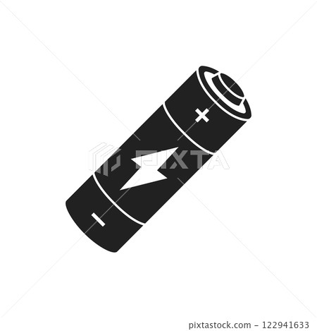 Alkaline battery icon in flat style. Different size accumulator vector illustration on isolated background. Accumulator recharge sign business concept. 122941633
