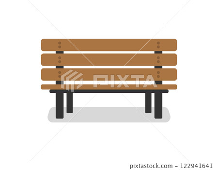 Bench icon in flat style. Comfortable rest vector illustration on isolated background. Park chair sign business concept. Bench icon in flat style. Comfortable rest vector illustration on isolated background. Park chair sign business concept. 122941641