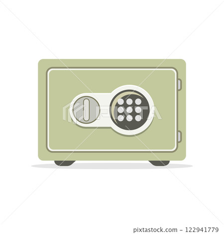 Metal bank safe icon in flat style. Money vault vector illustration on isolated background. Storage sign business concept. Metal bank safe icon in flat style. Money vault vector illustration on isolated background. Storage sign business concept. 122941779