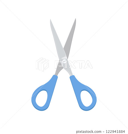 Scissor icon in flat style. Cutting hair equipment vector illustration on isolated background. Hairdressing sign business concept. Scissor icon in flat style. Cutting hair equipment vector illustration on isolated background. Hairdressing sign business concept. 122941884