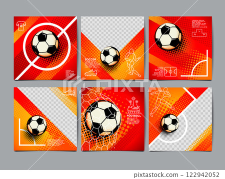 Soccer tournament, square Template , Football Match , layout design vector, America flag Soccer tournament, square Template , Football Match , layout design vector, America flag 122942052