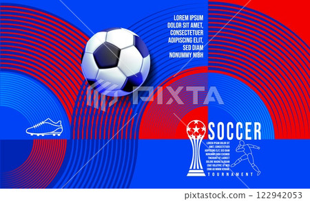 Soccer tournament, banner Template , Football Match , layout design vector, 122942053