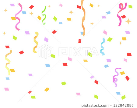 Colorful confetti illustration material party Colorful confetti illustration material party 122942095