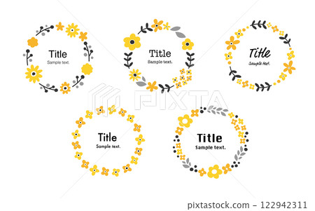 花框。婚禮和慶典的模板材料。 花框。婚禮和慶典的模板材料。 122942311