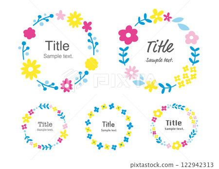 花框。婚禮和慶典的模板材料。 122942313