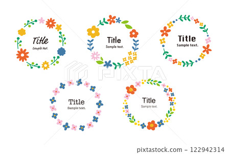 花框。婚禮和慶典的模板材料。 122942314
