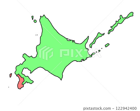 明治四年北海道和青森縣部分地區的略微寬鬆的地圖 明治四年北海道和青森縣部分地區的略微寬鬆的地圖 122942400