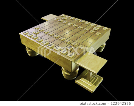 Shogi (3DCG) black background 122942556