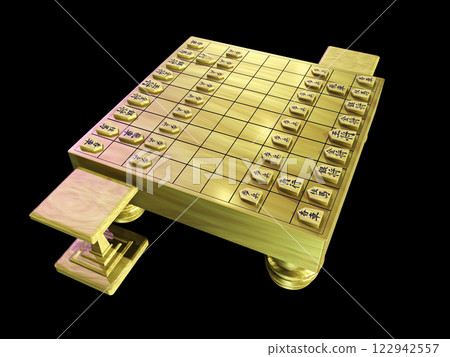將棋（3DCG）黑色背景 122942557