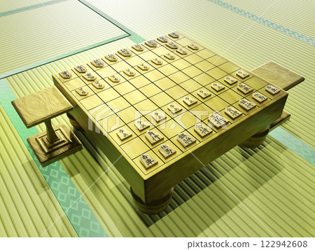 Shogi (3DCG) with background 122942608