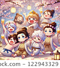 Cute gods who love cherry blossom viewing AI images 122943329