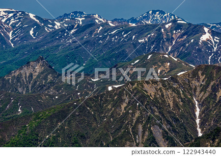 從谷川山脈的萬太郎山眺望大源太山、七小屋山、中野山、越後駒岳 從谷川山脈的萬太郎山眺望大源太山、七小屋山、中野山、越後駒岳 122943440