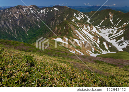 The ridgeline to Mt. Tanigawa in early summer as seen from Mt. Mantaro 122943452