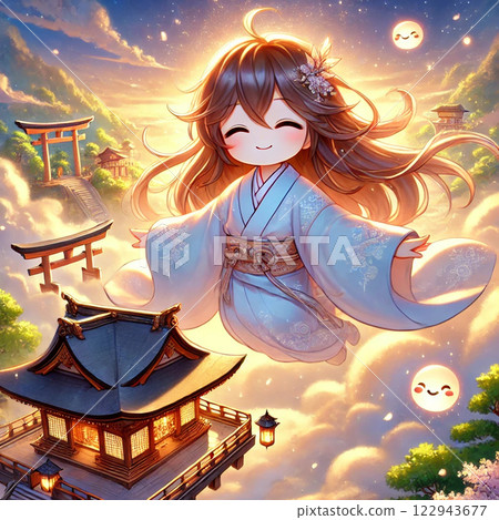 AI, the character god watching over us from heaven AI, the character god watching over us from heaven 122943677