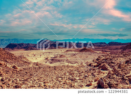 Rocky mountain desert. Natural landscape 122944381