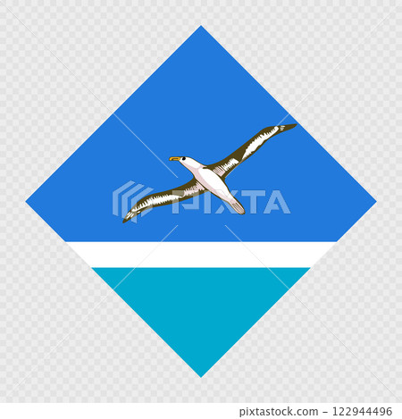 Midway Atoll rhombus flag. Vector illustration. 122944496