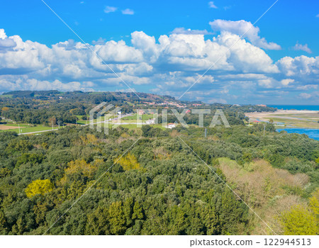 Picturesque wilderness. Natural resources Marisma de Joyel. Cantabria, Spain, Europe Picturesque wilderness. Natural resources Marisma de Joyel. Cantabria, Spain, Europe 122944513