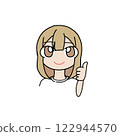 一個女孩擺出很好的姿勢 122944570
